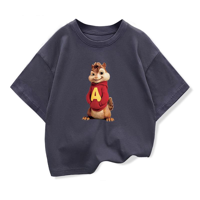 Potdemiel Cartoon Alvin and The Chipmunks T Shirt Kid Tee Girl Clothing Boy Top Teenage Cute Childrens Clothes 212 Years