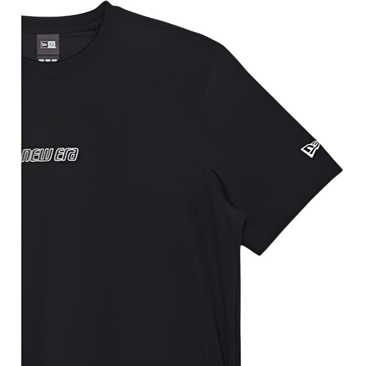 New Era SS24 Breathable Minimalist Printed Loose Short Sleeve T-Shirt Unisex Tops Black 14179129