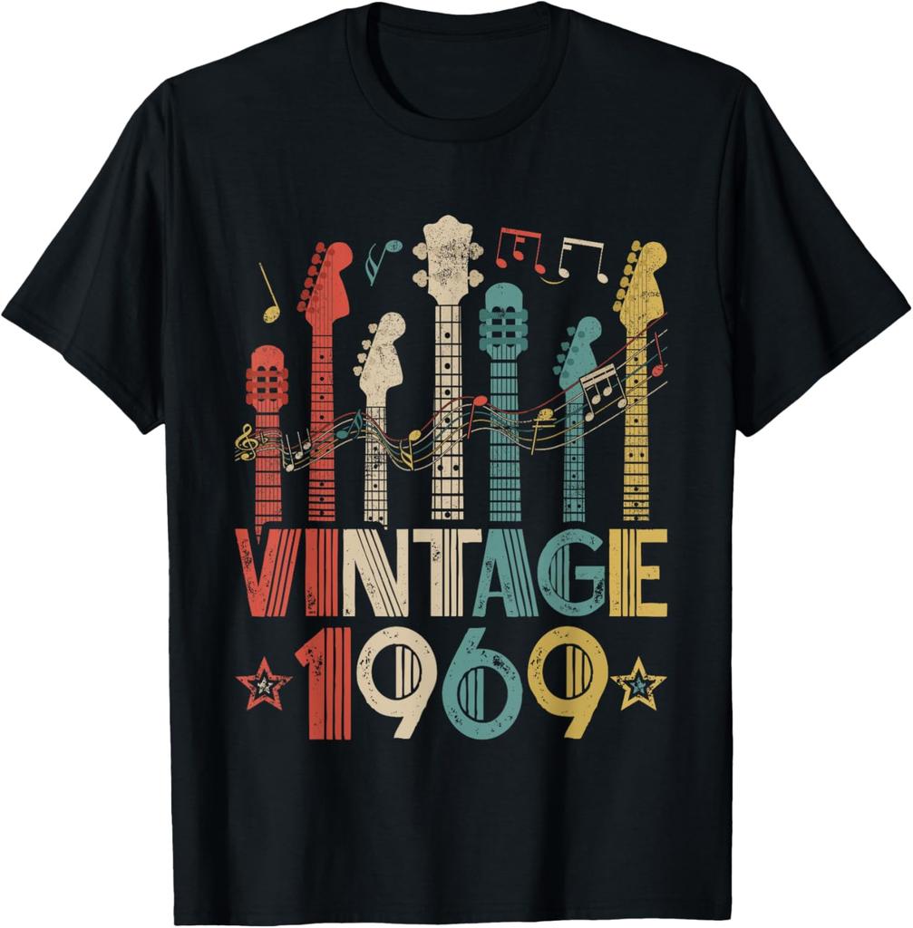 Vintage 1969 T Shirt Best Year 1969 Original Genuine Classic TShirt Streetwear Personalized Clothing Camisas Streetwear