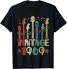 Vintage 1969 T Shirt Best Year 1969 Original Genuine Classic TShirt Streetwear Personalized Clothing Camisas Streetwear