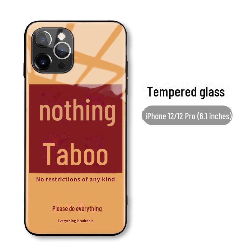 

Универсальный стеклянный чехол для телефона для iPhone 15 Pro Max/X/14 Plus/SE2 - Без табу iPhone 15 Plus