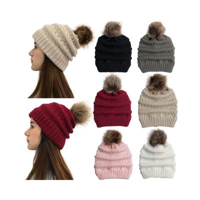 Männer Frauen Winter Fluff Häkeln Hut Wolle Stricken Warme Mützen