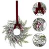 Simulated Pine Needles Red Berries Christmas Wreath Venue Layout Props Cabinet Windows Door Hanging Decorations