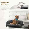 Dog Sofa, Pet Couch Bed for Medium, Large Dogs, with Legs, Cushion - Grey