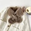 Furry Scarf for Women, Korean Style Pearl Plush Neck Scarf, Faux Rabbit Fur Thickened Cross-faux Fur, New Autumn/winter Scarf
