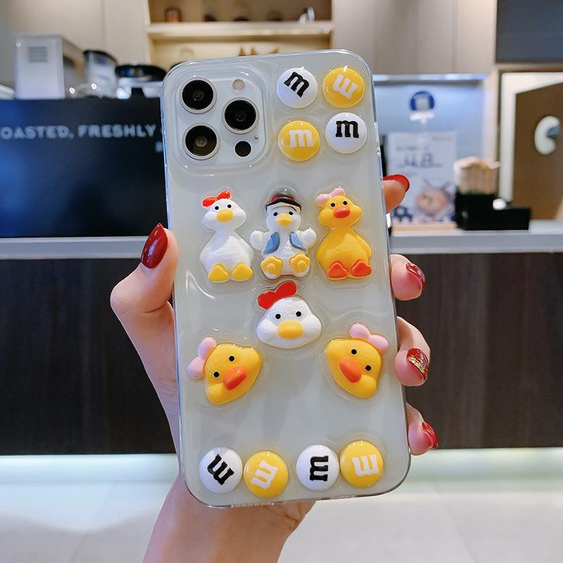 

Iphone17Promax Case For Apple 16Plus Cute 14 Cartoon 13 Girl Internet Celebrity Duck 15 iPhone7/8
