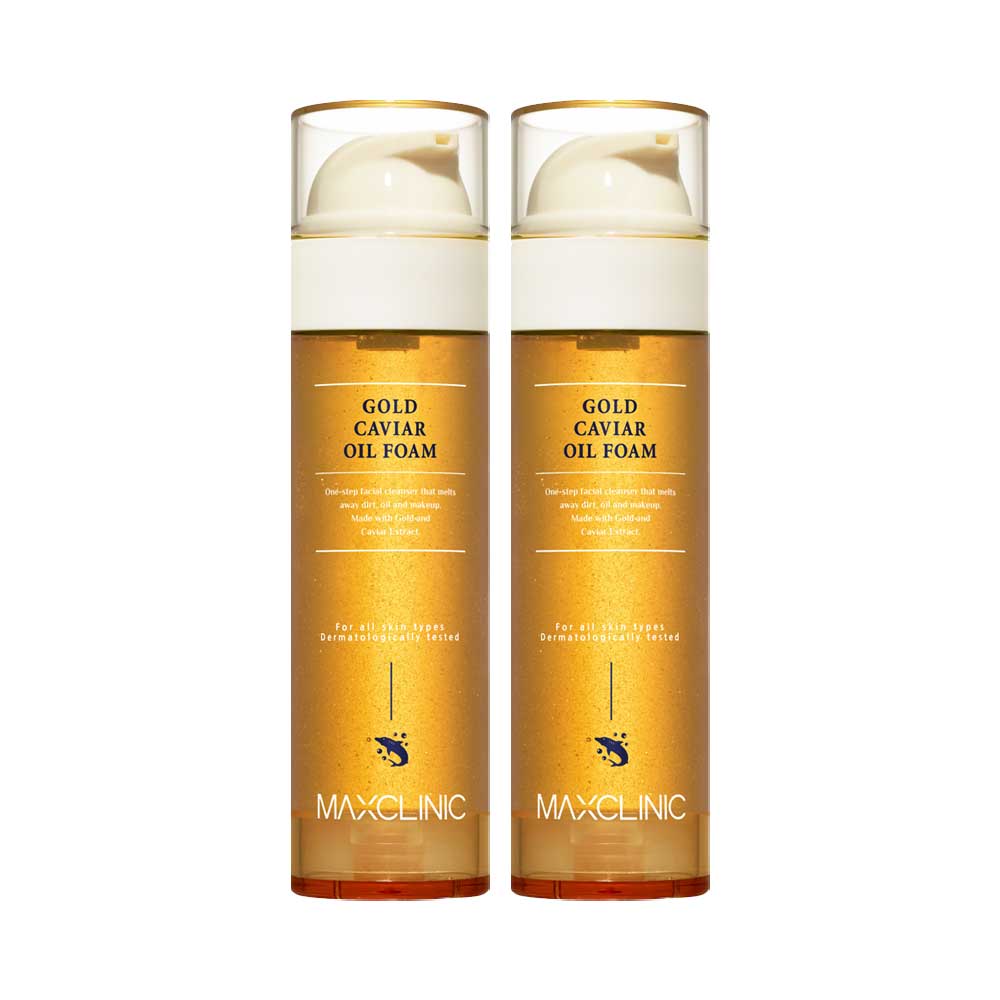 MAXCLINIC Oil Foam Cleansing Gold Caviar Large Capacity 110g (2ea)