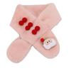 2023 Winter Children's Faux Rabbit Fur Plush Scarf - Warm Cartoon Christmas Neck Warmer for Kids