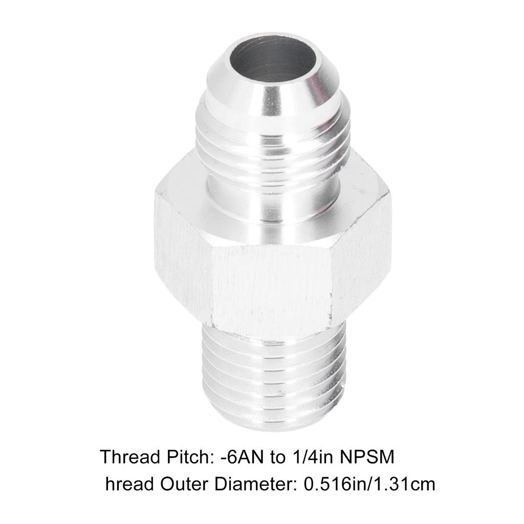 Pair Transmission Cooler Adapter Fittings ‑6AN to 1/4in NPSM 316‑3000833 for GM TH350 TH400 4L60E 4L70E 700R4 TR6060