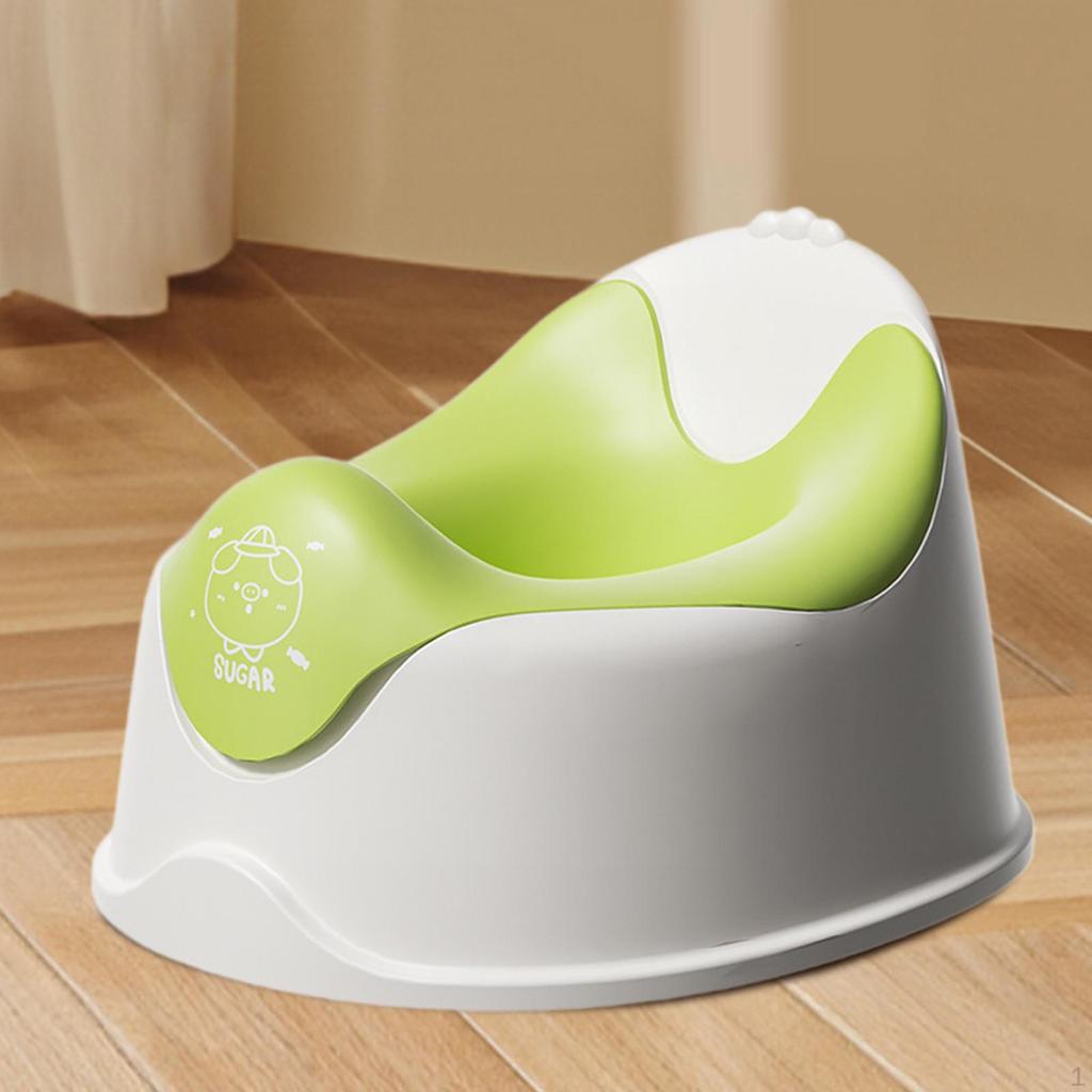 Kids Potty Toilet Portable Removable Pot Baby Seat with Backrest Green
