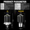 1 Adet 12-80V Evrensel H4 LED Motosiklet Farı 16000Lm BA20D H6 Melek Göz Motor Led Ampul CSP Çip Lens Motosiklet Farı Beyaz Sarı Hi Lo Işın
