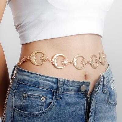 European and American Jewelry Ins Spice Girls Atmospheric Crescent Waist Chain Women's Accessories, Foreign Trade Hot-selling Waist Chain