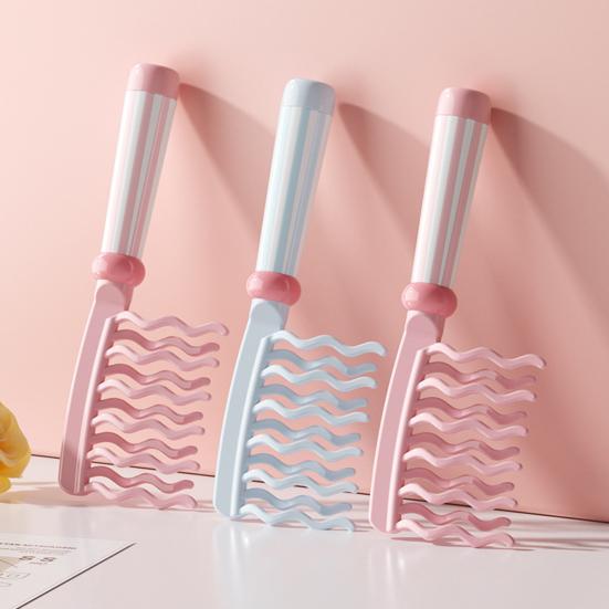 Curly Hair Wide Tooth Comb Curls Detangling Comb with Double Row Wavy Tooth Anti-static Home Salon Wavy Thick Long Hair Styling Comb