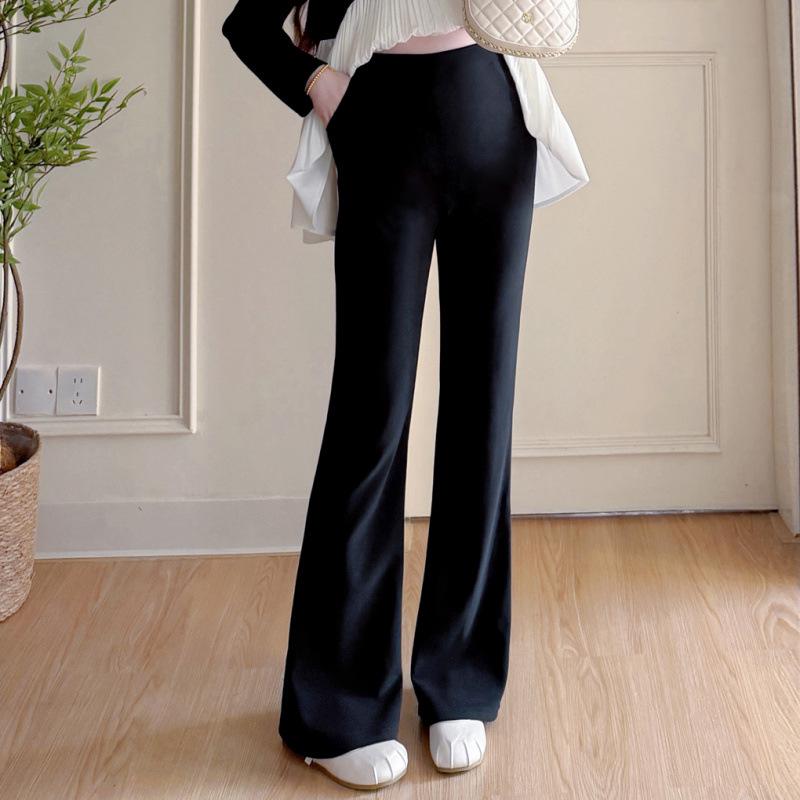 2026 Spring Maternity Collection: V-neck Pleated Doll Shirt & Casual Support Pants 2XL