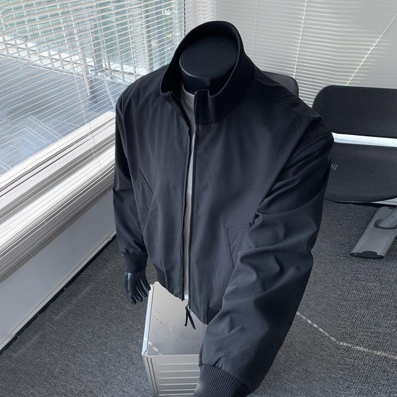 Stehkragenjacke Herren Neu Frühling und Herbst Locker Winddicht Vielseitige Jacke
