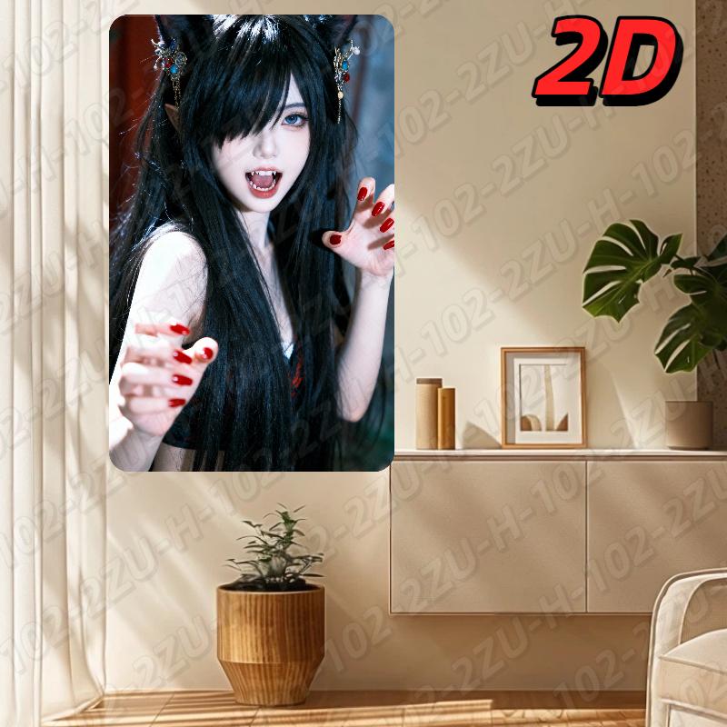 Aluminum Fox Wall Decor Metal Art Anime Figure Modern Home Decor Portrait 20x30cm