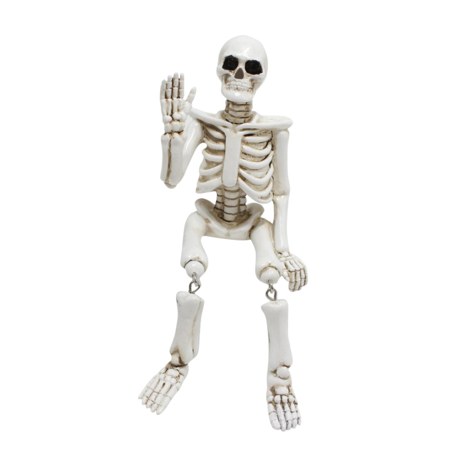 Popular Skeleton Human Model Skull Ornaments Crafts Household Decoration Unique Resin Artificial Skull Figurine Decoration Party Present One Size