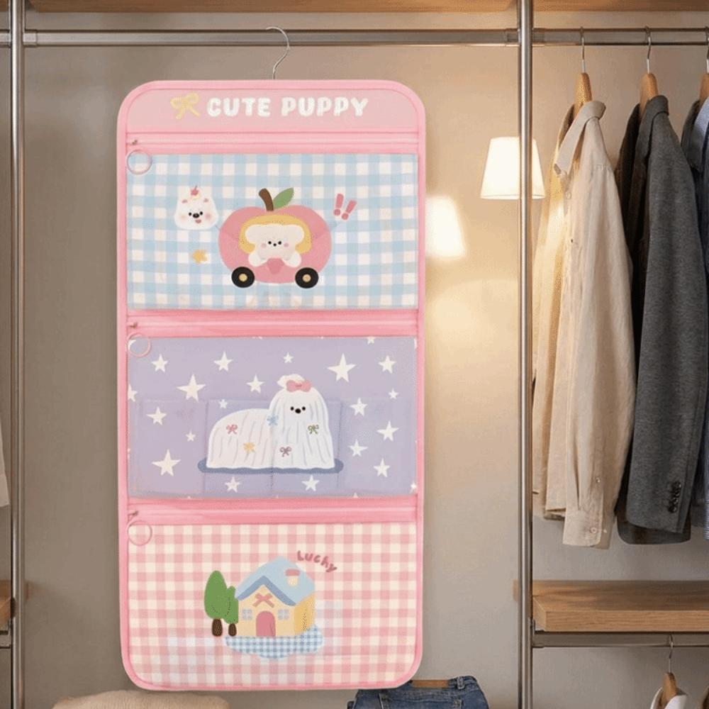 Large Capacity 3-Layer Hanging Storage Bag Space Saving Mesh Storage Bag  Wardrobe