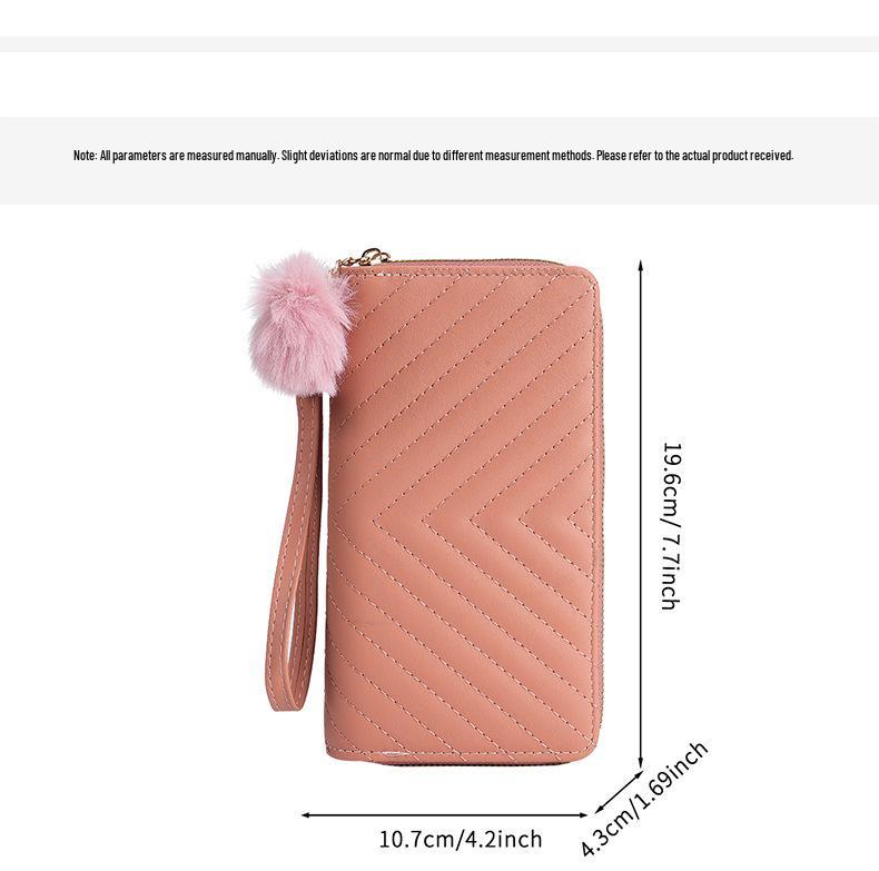 Women's Embroidered Long Wallet Clutch, 2024 Korean Summer/Autumn Edition, with Multi-Card Slots