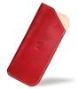 [Porco Rosso] Eyeglasses Case, Slim, Lightweight, Thin, Leather, Tochigi Leather, Made In Japan (Red) [sokunou]