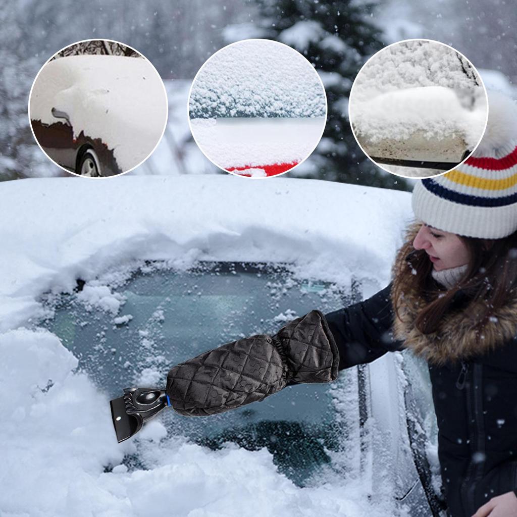 Snow Brush For Car Glove And Snow Scraper For Car Automotive Tools Remover Shovel For Winter Door Windshield Exterior Cleaning