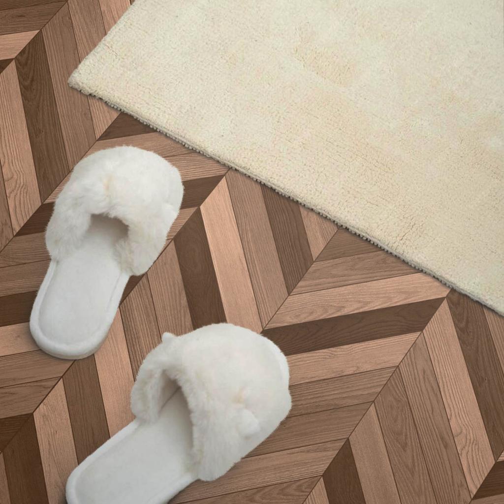 Self-Adhesive Vinyl Wall Panel 100x50 Cm Herringbone Wood Pattern