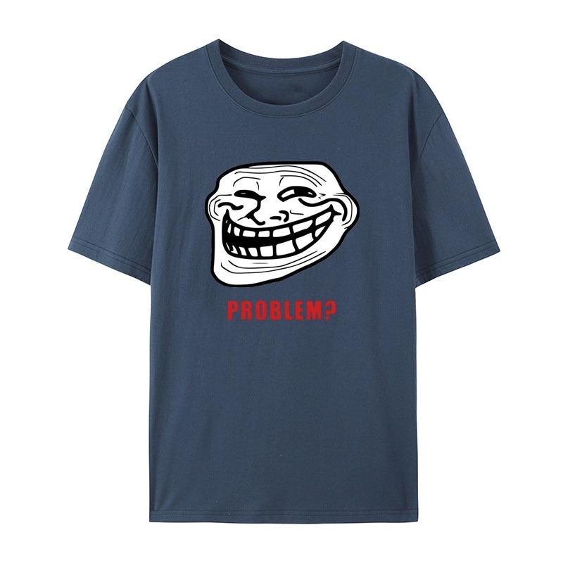 TROLLFACE MEME WUT Lustiger TROLL Witz INTERNET Lässiges T-Shirt Herren und Damen Luxusmarke Oberteil