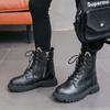 Girls Ankle Boots  Autumn Children Soft-sole Non-slip Zipper Short Boots Kids Outdoor Comfort British  Princess Boots