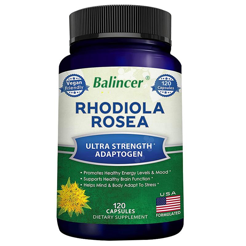Rhodiola Rosea Powder 1000 Mg Dietary Supplement, Ultra Strength, 120 Capsules Per Bottle