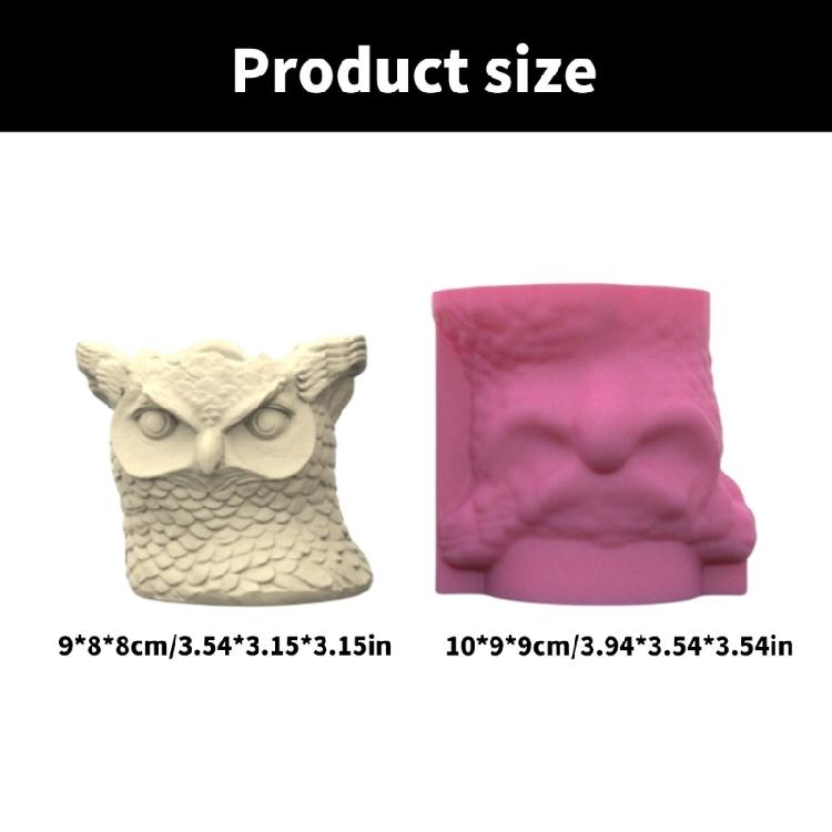 Multifuntional Owl Planter Silicone Moulds Flowerpot Molds Suitable for Handmade Succulent Vase Resin and Concrete Craft