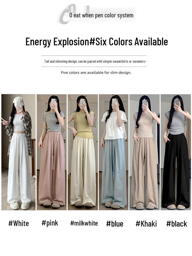 2025 Damen High Waist Locker Yamamoto Milchpuff Weitbein Sporthose