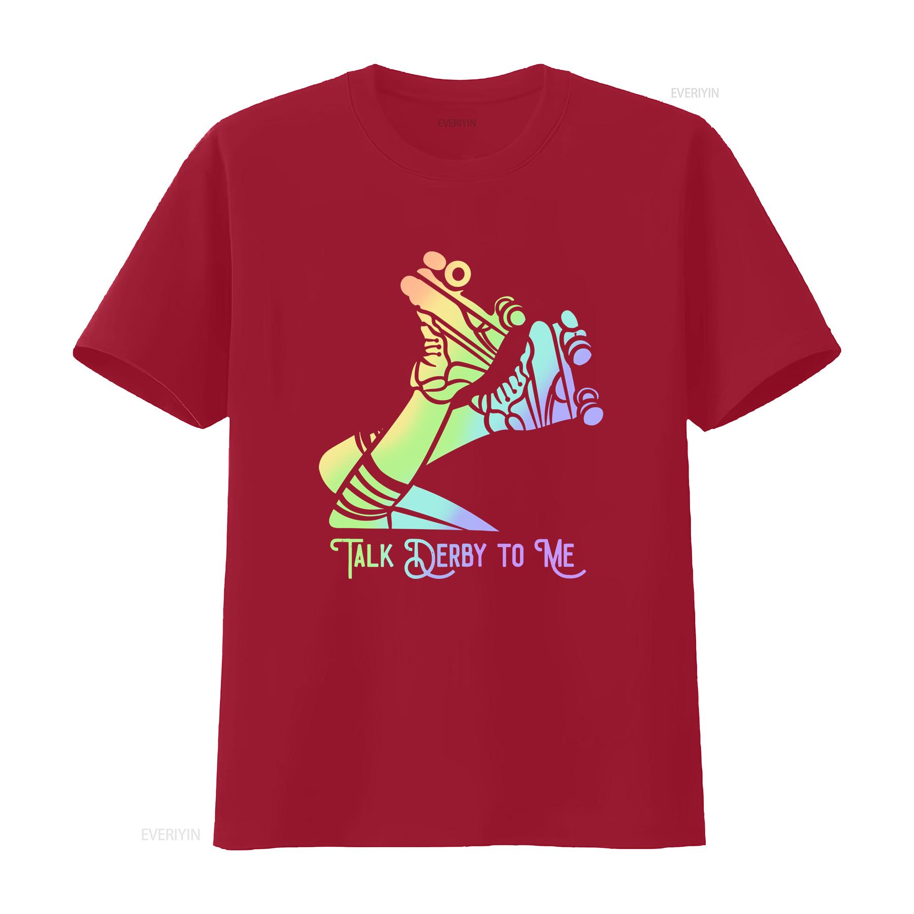 

Talk Derby To Me Skater Women Skating Roller Girl T Shirt vintage Washed Stretched Soft Comfortable streetwear S