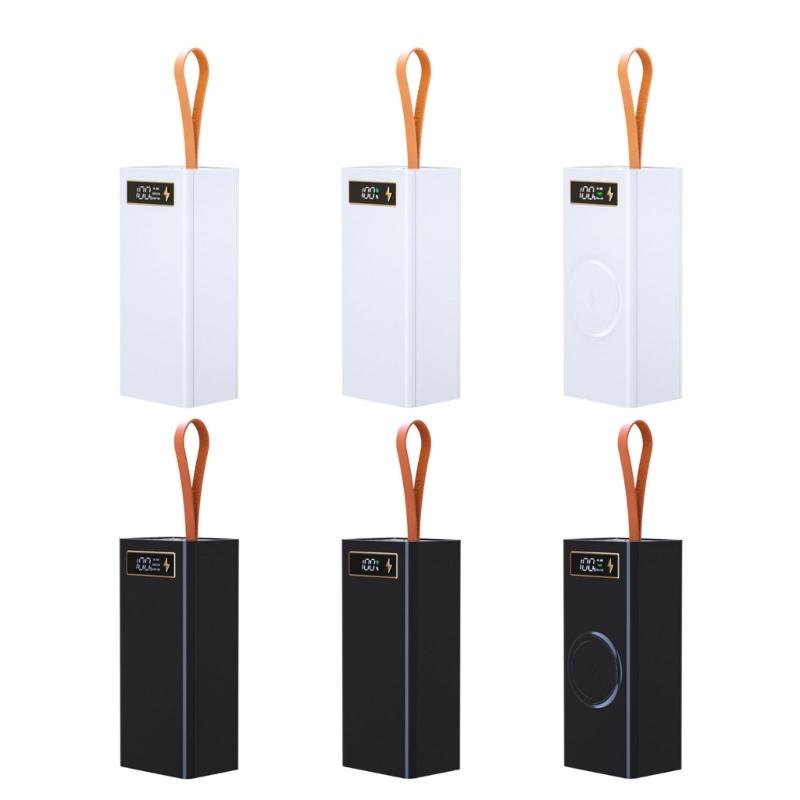 24x18650 Battery Storage Box PD Quickly Charge Powers Bank Case Support Wireless Charging/Quick Charging Functions