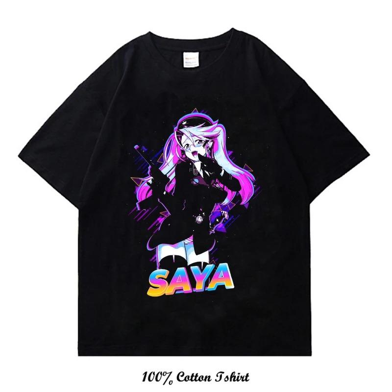 Highschool of the Dead Saeko Busujima Manga Style T-Shirt, Unisex Anime Fan Streetwear Tee, 100% Cotton Casual Short Sleeve Top