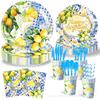 Lemon Birthday Theme Party Supplies Birthday Decoration Party Atmosphere Layout Props Tableware Banners Tablecloth