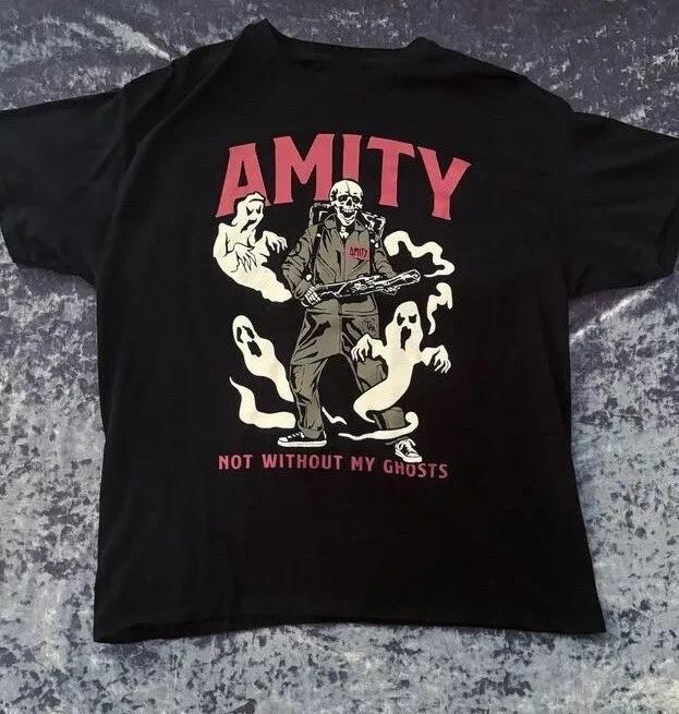 Футболка с принтом amity affliction Band Not Without My Ghost Подарок Хэллоуин PA214 Унисекс Футболка XXXXL