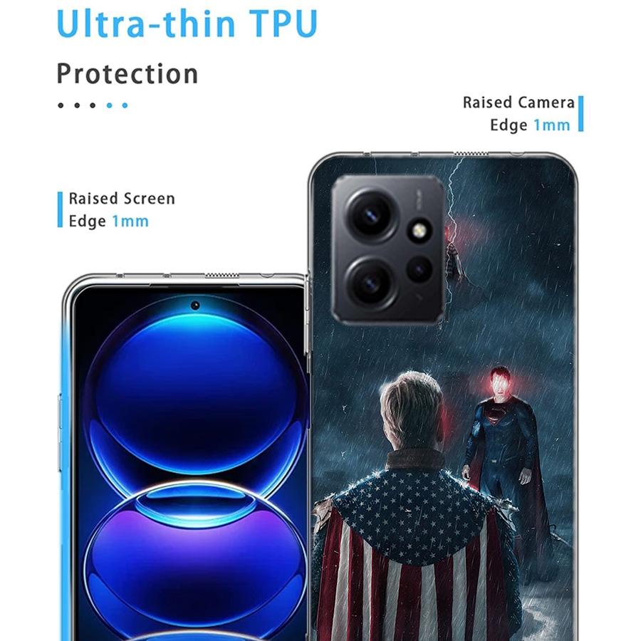 Homelander The Boys Phone Case For Redmi Note 14 15 Pro 5G 13 12 Pro Plus 11 11T 11E 11S 10 Pro 10S 9 9S Cover Cell Clear TPU Ca