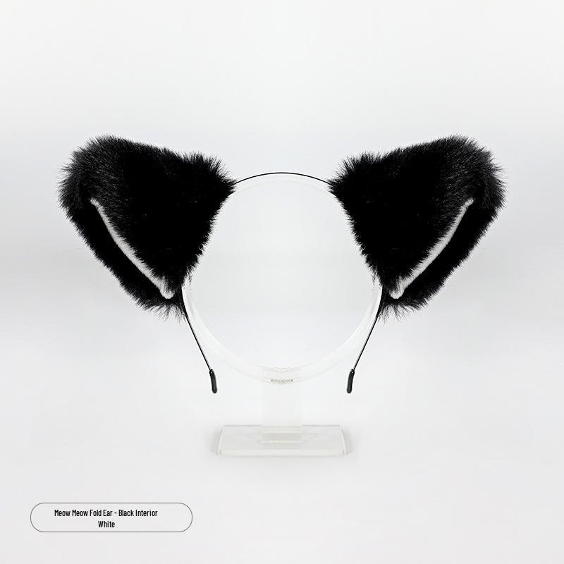

Nekomusume Cat Ear & Tail Cosplay Accessories: Cute Beast Ear Headband & Tail Ornament