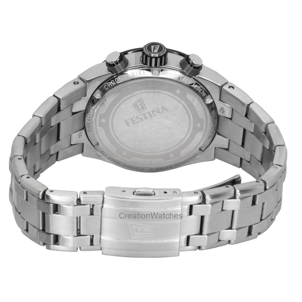 FESTINA Chrono Bike Chronograph Stainless Steel Black Dial Quartz F20670-6 100M Men's Watch