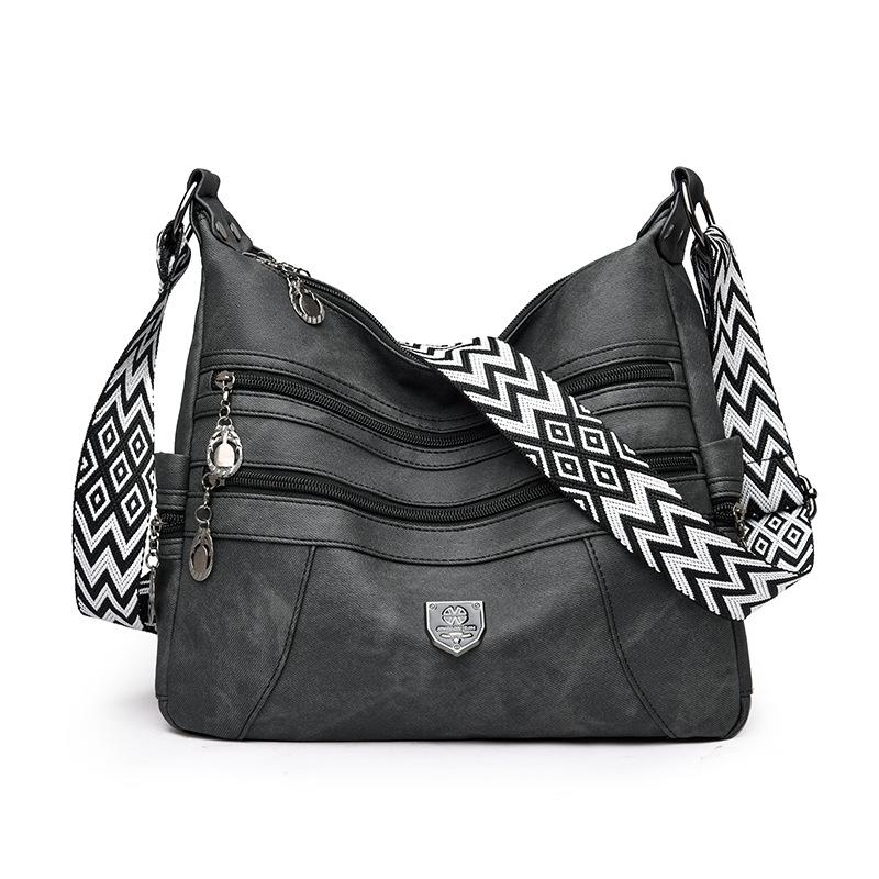 Neue modische Mehrfachfach einfache und vielseitige lässige Umhänge-Messenger-Tasche mit großem Fassungsvermögen