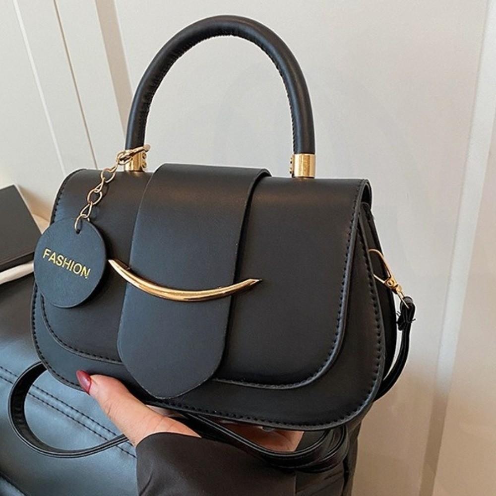 Fashion PU Leather Women Crossbody Bag Multifunctional Adjustable Strap Messenger Bag Lightweight Women Handbag Travel чёрный
