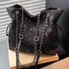 Women's Star-patterned Casual Trendy Sweet Tote Bag, Versatile Solid Color Stylish Handbag, Suitable for Daily Commuting, Work, Travel and Shopping.