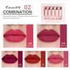 CmaaDu Velvet Matte Lipstick Set: 5-Piece True Red Moisturizing Gloss for European & American Makeup.