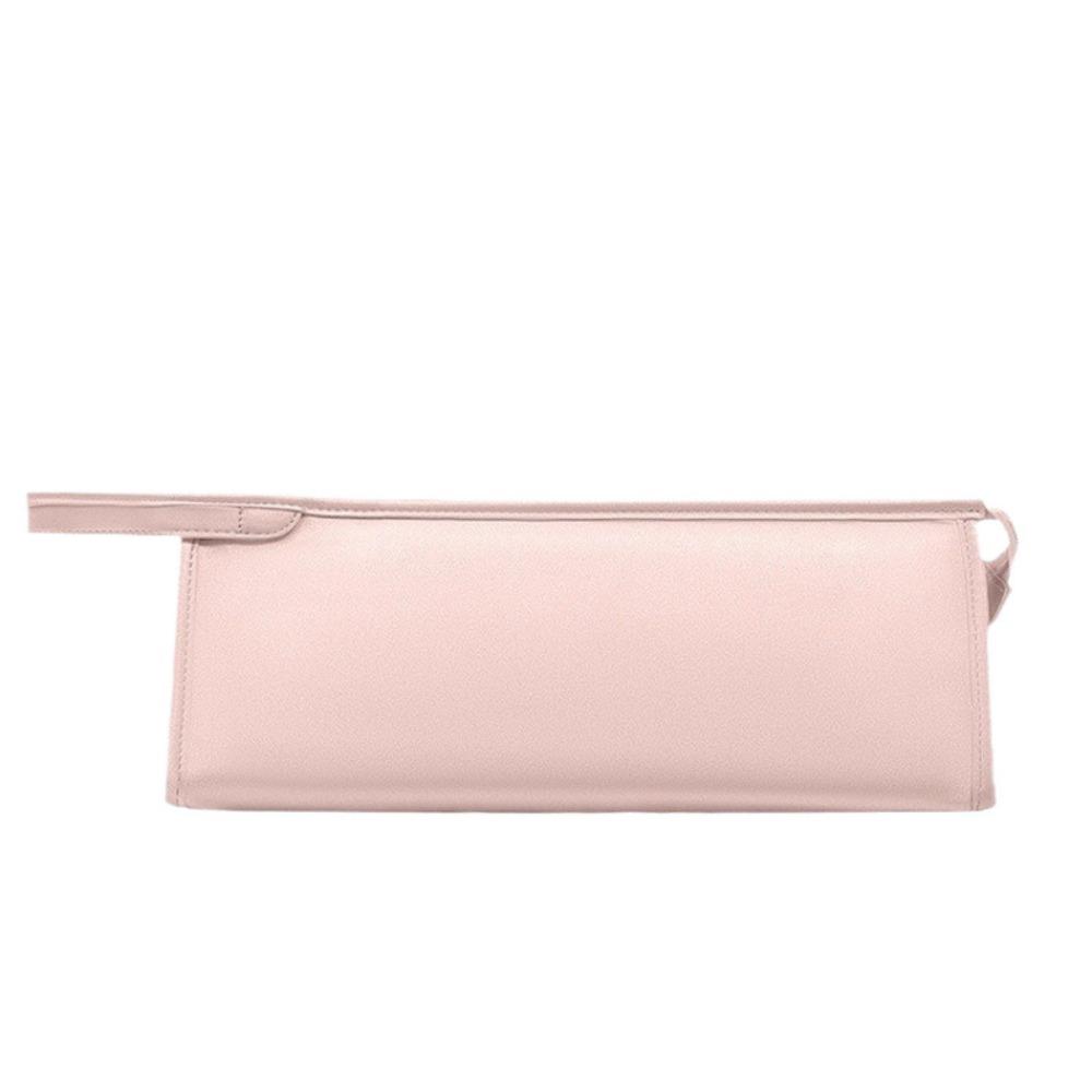 

Сумка для хранения плойки из ПУ кожи, большой вместимости, органайзер для парикмахерских инструментов, держатель, мужской, женский розовый