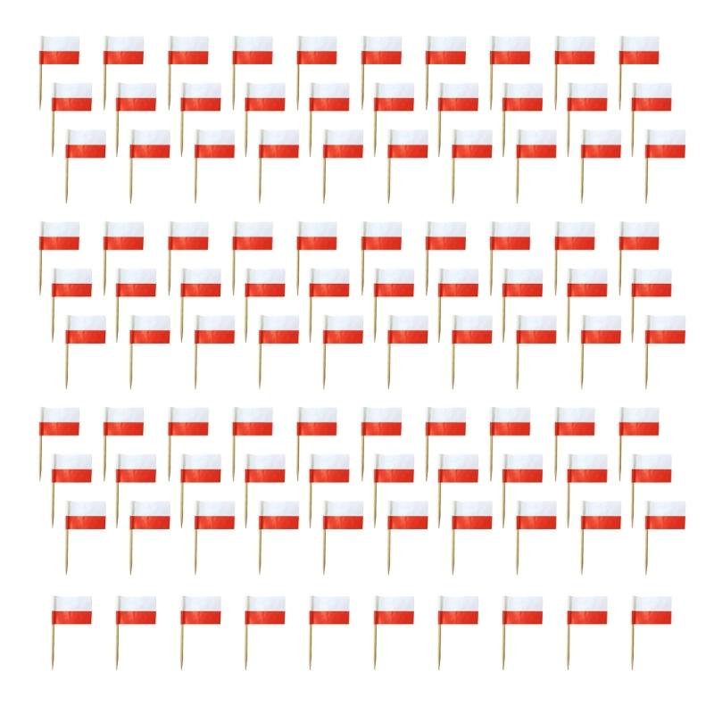 100Pcs Multicolor International Flag Toothpicks Cupcake Picks Cake Top Ornament For Desserts Display Festival Decoration