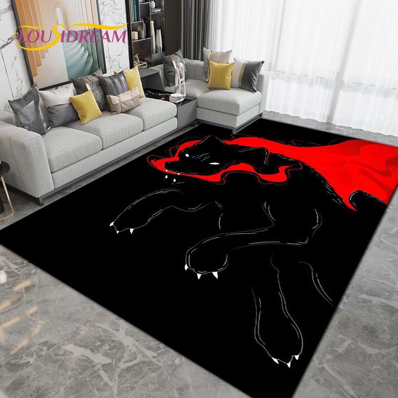 Wolf Wolf Spirit Series Area Rug Large,Carpet Rug for Living Room Bedroom Sofa,Kitchen Bathroom Doormat Non-slip Floor Mat Gift
