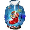 Autumn 3D Christmas Theme Printed Hoodies Fashionable Casual Sports Long Sleeved Men's and Women's Unisex Hooded Sweatshirts