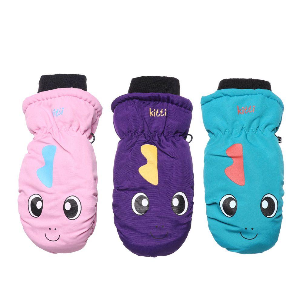 Children Kids Thicken Warm Outdoor Riding Children Ski Gloves Long-sleeved Mitten Snow Snowboard