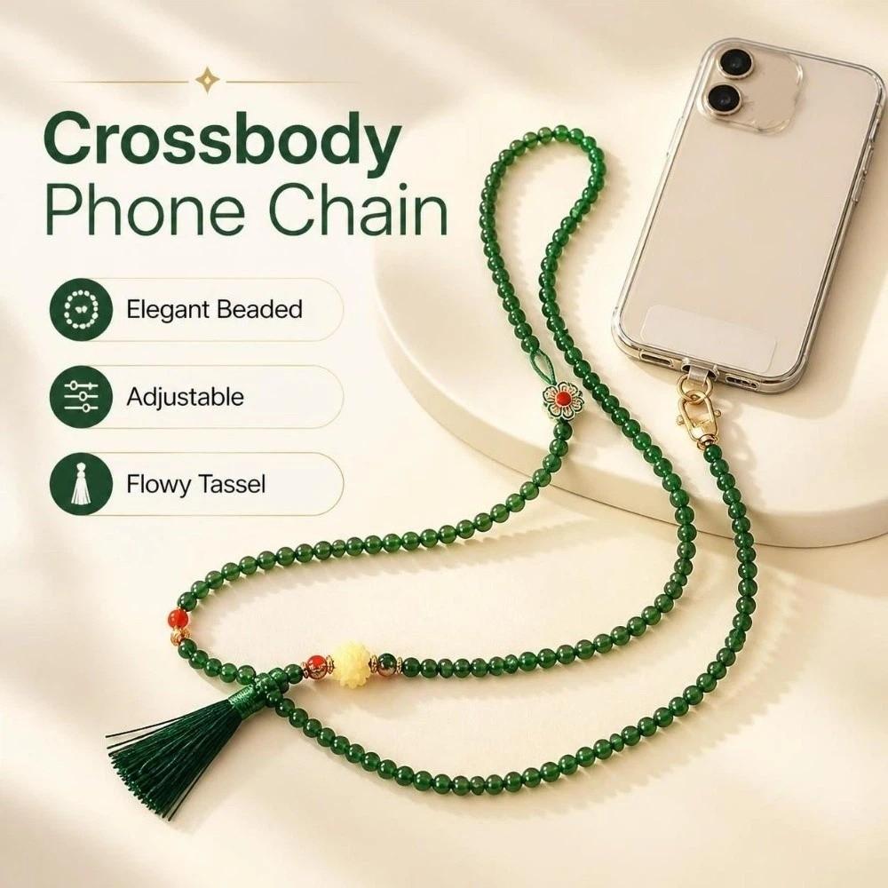 Beaded Anti-Loss Phone Hanger Long Phone Lanyard Crossbody Phone Chain Phone Case Accessory
