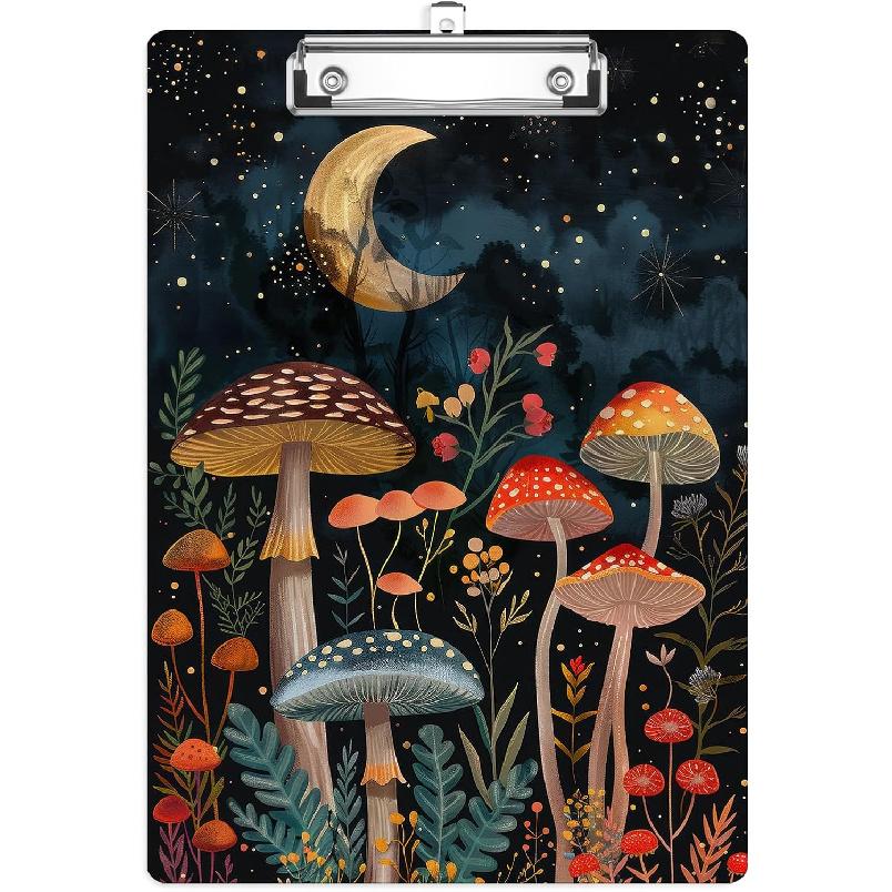 Leaves and Rainbow Plastic Clipboards,Cute Fashion Clipboard Decorative 8.5" x 12.5"Standard A4 Size Clipboards,Acrylic Clipboard for Teacher,Social